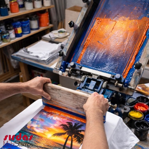 چاپ سیلک دستی